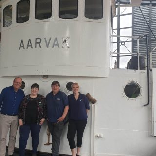 Pål, Annika, Webjørn og Jenny på Ishavsmuseet