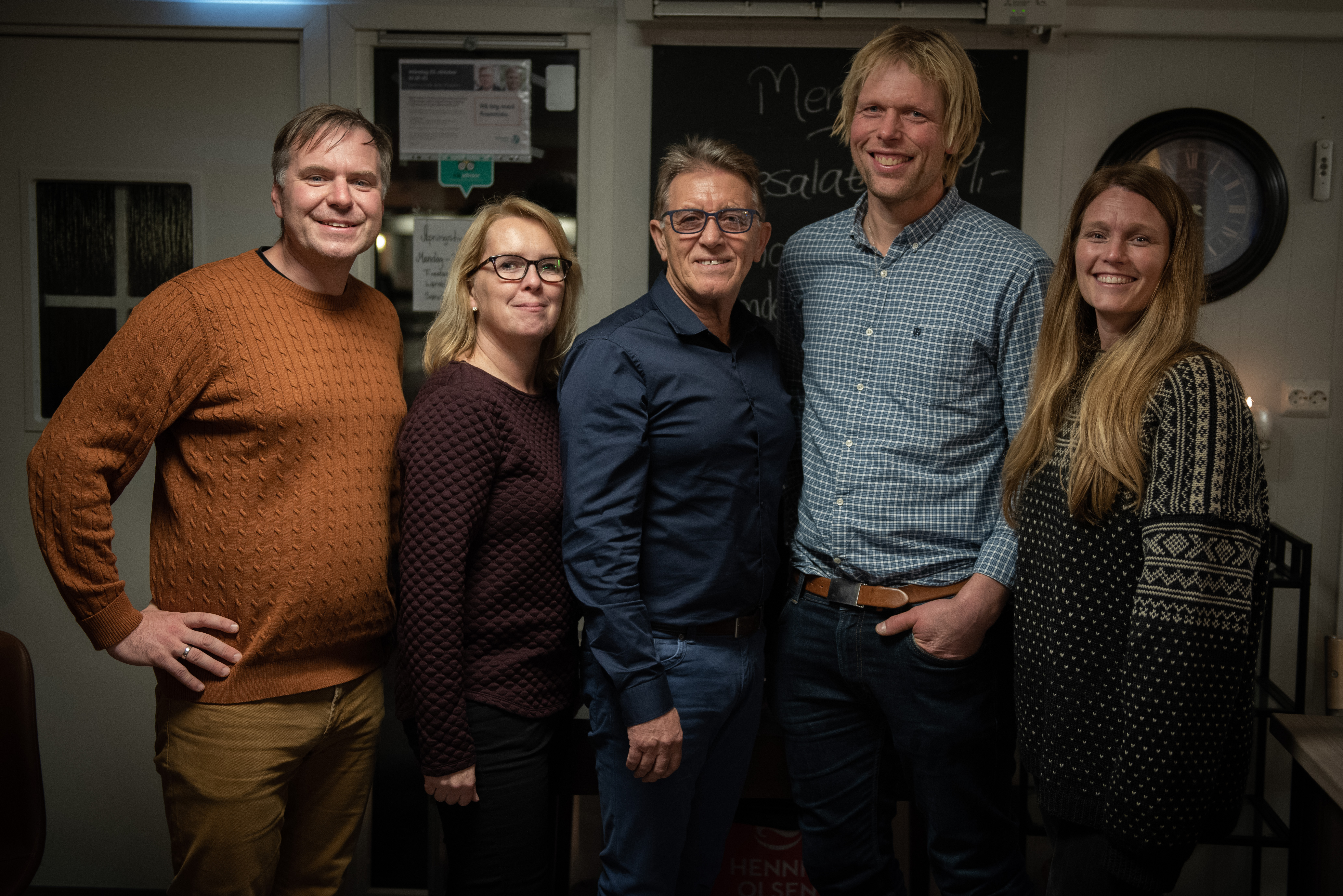 Alfred Bjørlo (Nordfjordeid), Kirsti Ohrvik Olsen (Hjelle), Gunnar Silden (Selje), Knut Tore Nes Hjelle (Hjelle) og Helle Frogner (Ervik)