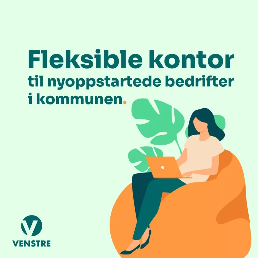 Fleksible kontor til nyoppstartede bedrifter i kommunen.