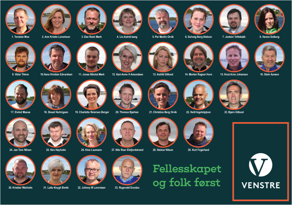 Brønnøy Venstres kandidater ved kommunevalget 2015