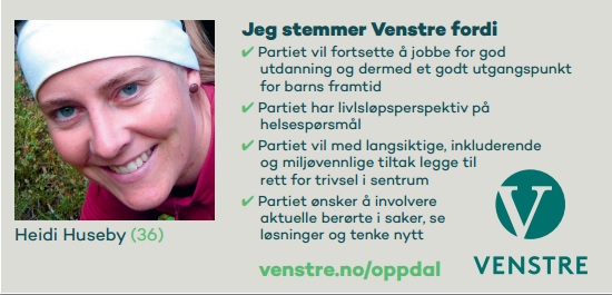 Heidi Huseby forteller hvorfor hun stemmer venstre!