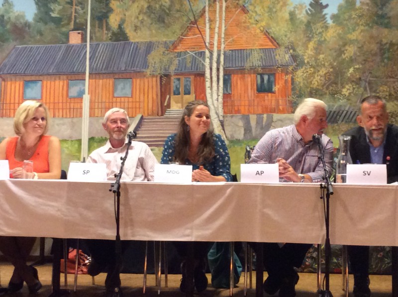 Fra venstre: Gunn-Torill Homme Mathisen (V), Ole Furua Rødby (SP), Hilde Lengali (Mdg), Ivar Grnum (AP) og Martin Bertelsen (SV).