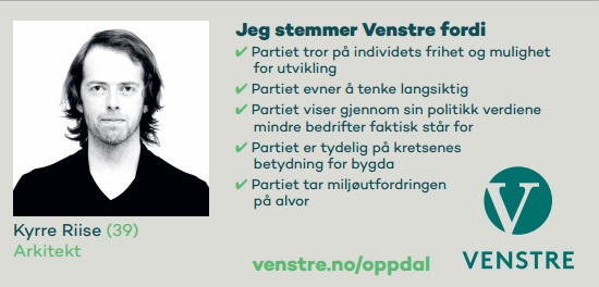 Kyrre Riise forteller hvorfor han stemmer Venstre!