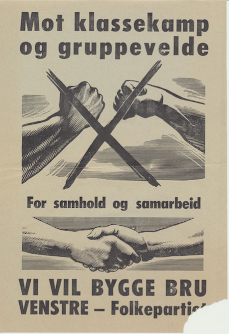 Gammel valgplakat for Venstre. 