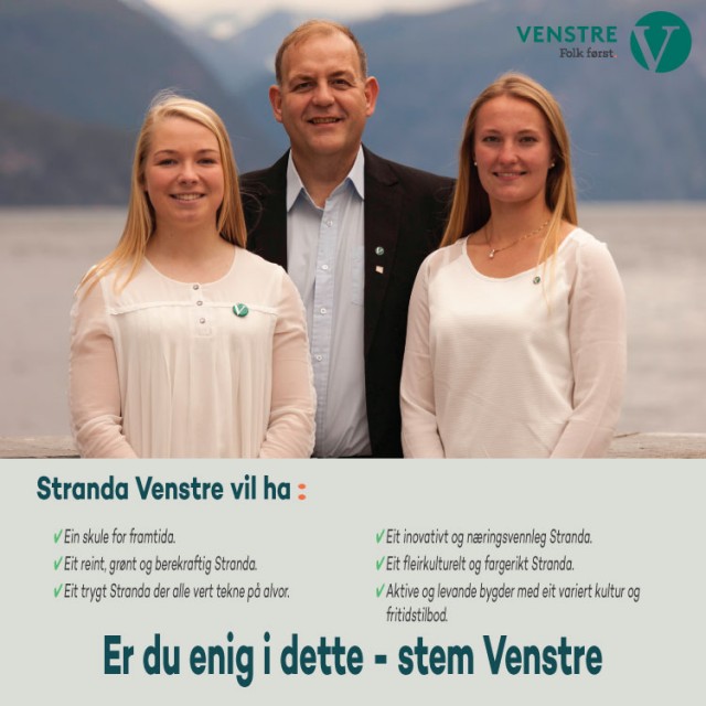 Web-plakat Stranda Venstre