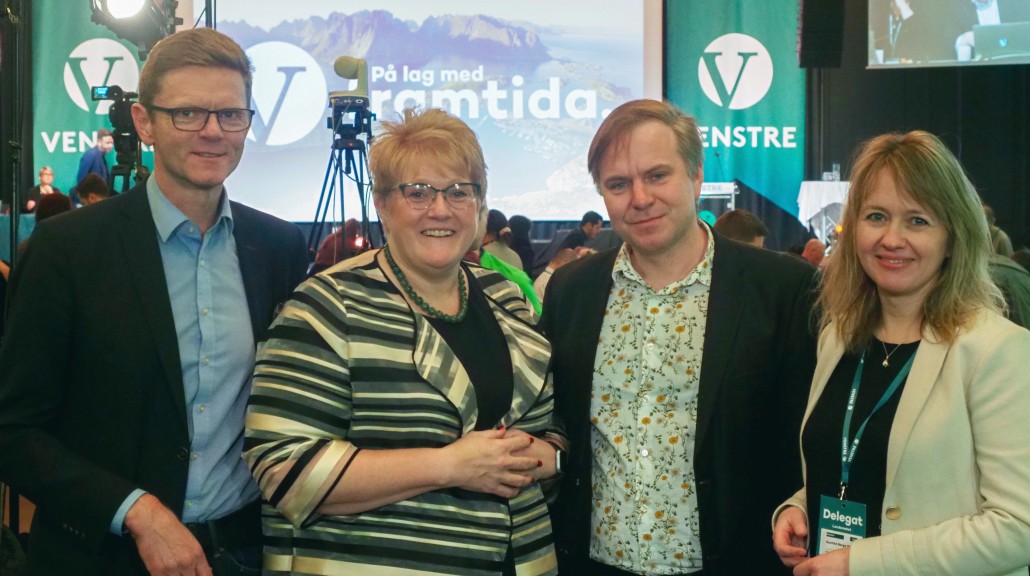F.v. Terje Breivik, Trine Skei Grande, Alfred Bjørlo og Gunhild Berge Stang
