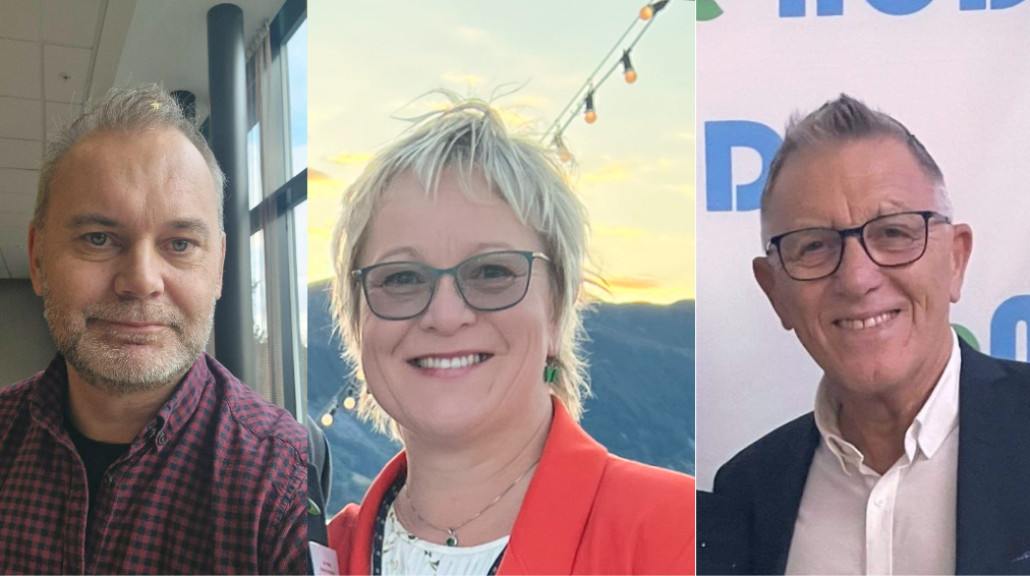 Kollasj, Ola Teigen (Kinn), Lena Landsverk Sande (Vanylven) og Gunnar Silden (Stad).