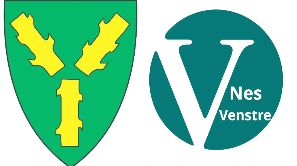 Kommunevåpen og Nes Venstres logo