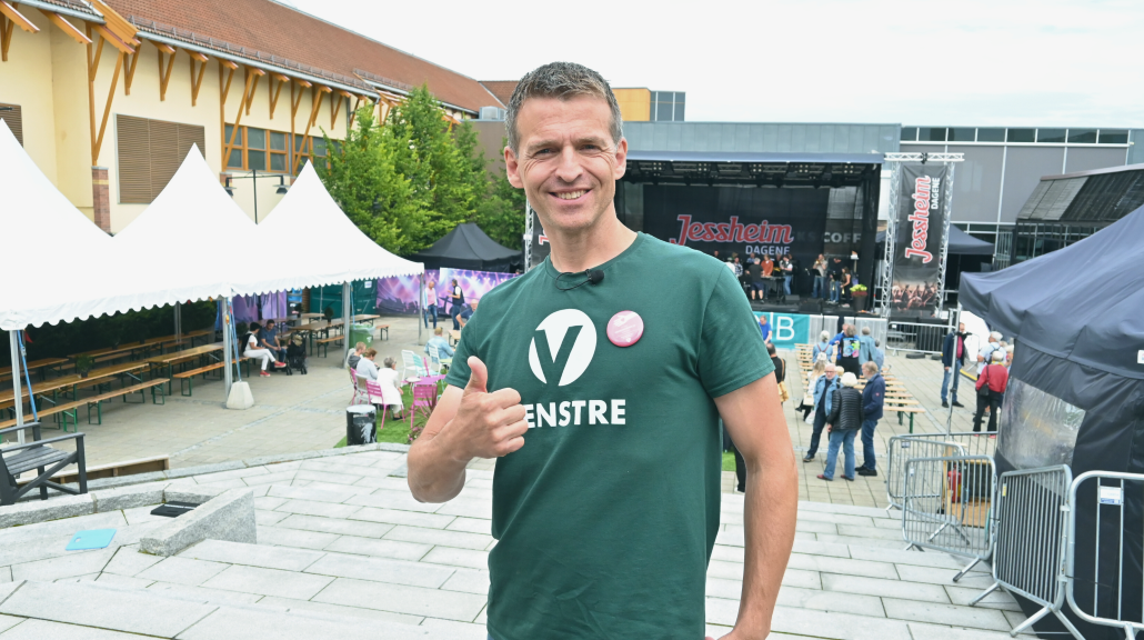 Thorbjørn Merkesdal etter debatten på lørdag, under Jessheimdagene 2023