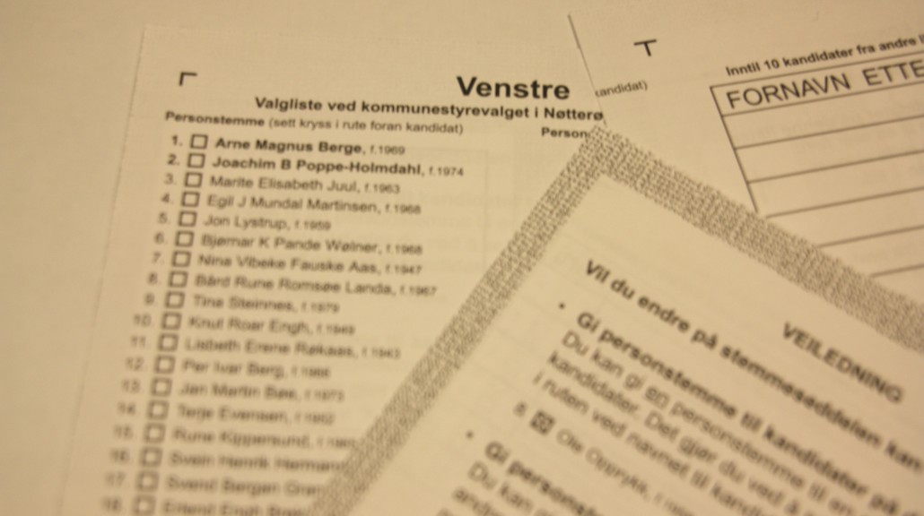 Den rette stemmeseddel