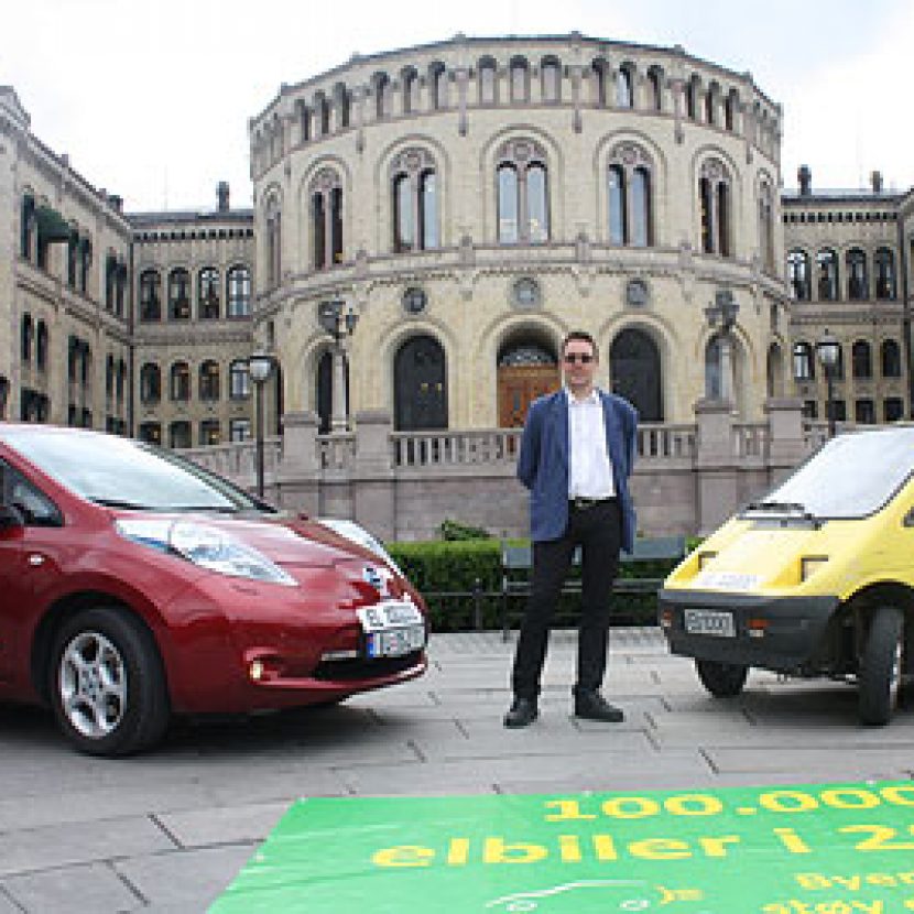 Elbilparade markerte klimaforliket på Stortinget