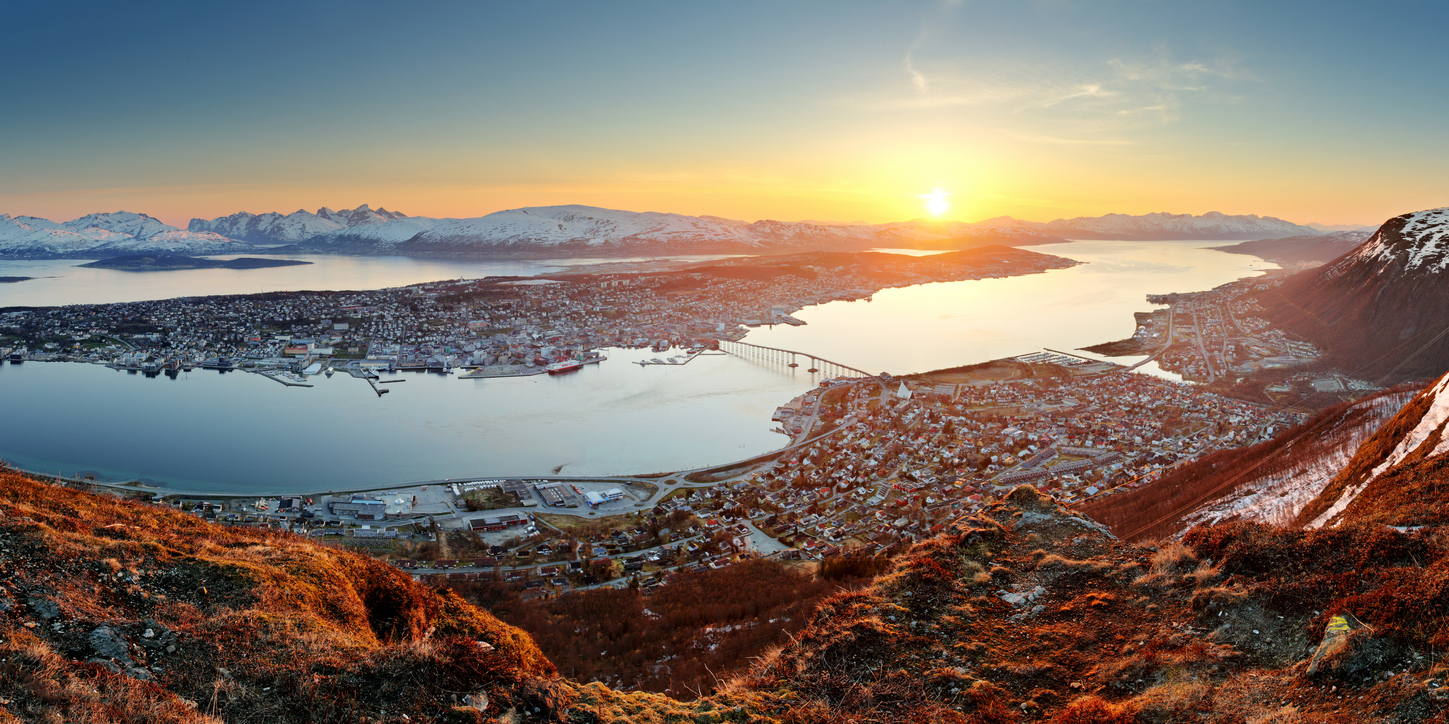 Tromsø panoramautsikt over byen