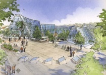  Veksthuset Oase 60 grader nord slik det er tegnet av arkitekt Stein Halvorsen.