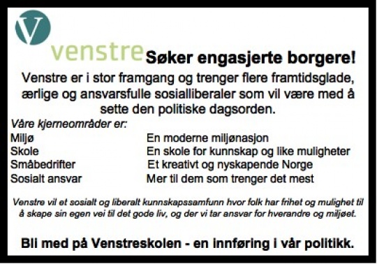 Forside løpeseddel