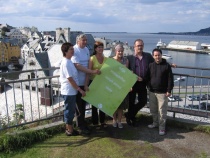 Styret i Ålesund Venstre på Grimmerhaugen ved presentasjonen av valgprogrammet 10. august.