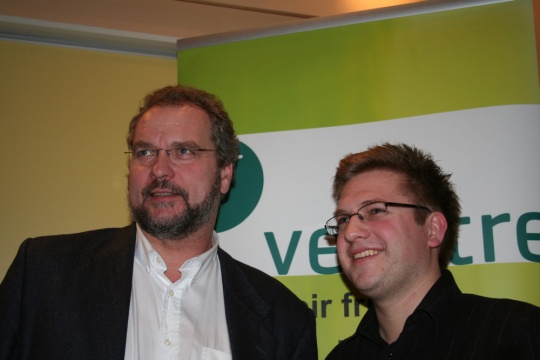  Lars Sponheim og Lars-Henrik Paarup Michelsen ble 1. og 2. kandidat for Hordaland Venstre.