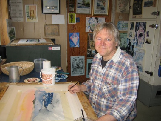 Den lokale kunstneren Olav Grimstad
