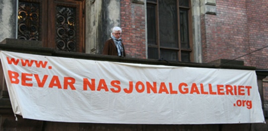 Aksjon for bevaring av Nasjonalgalleriet 24.03.09