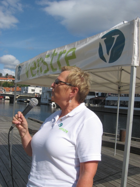 Anne Margrethe Larsen taler i Flekkefjord