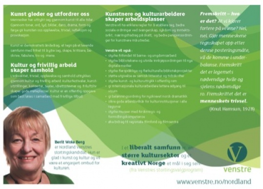 Nordland Venstre - Kultur