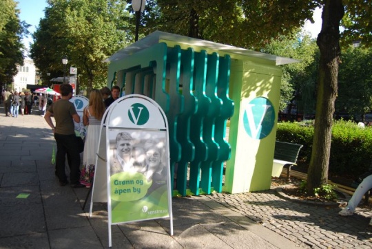 Venstres valgbod på Karl Johan