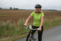 Borghild Tenden på sykkel