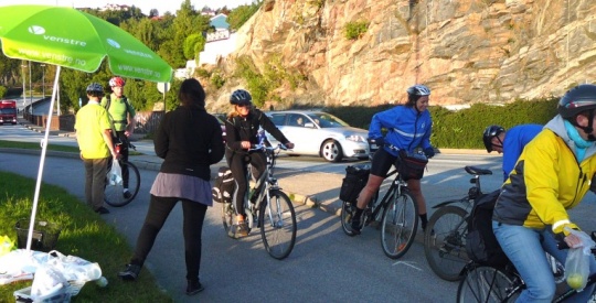 Sykkelaksjon for Venstrei Kristiansand