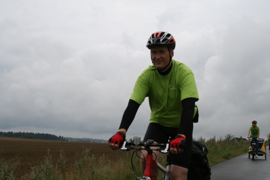 Erik Lundeby på sykkel