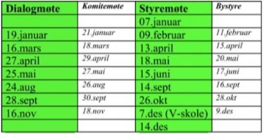 Møteplan 2010