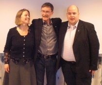 Ledertrioen i Østfold Venstre: Maren Hersleth Holsen (politisk nestleder), Geir Helge Sandsmark (led