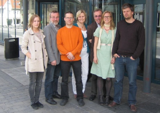 Buskerud sin delegasjon på LPN på Kongsberg.  Fra venstre: Anna Solgaard Evensen (Nedre Eiker), Tore Hogstad (Røyken), Tor K. Haug (Lier), Gunn-Torill Homme Mathisen (Hurum), Frode Haugseth (Ringerike), Ulla Nordgarden (Drammen) og Ståle Sørensen (Drammen).