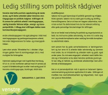  Stillungsutlysning. Se rent tekstformat under. 