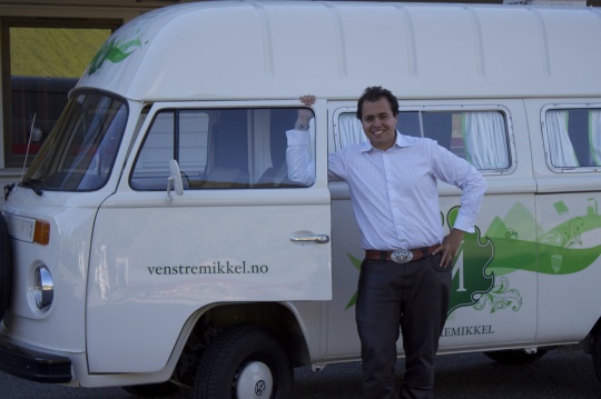 Mikkel Dobloug og Venstremikkel-bilen