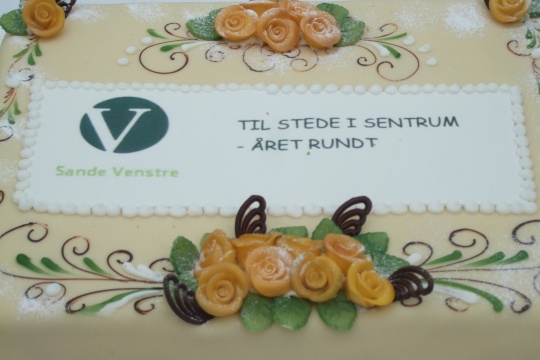 Jubileumskake Sande Venstre
