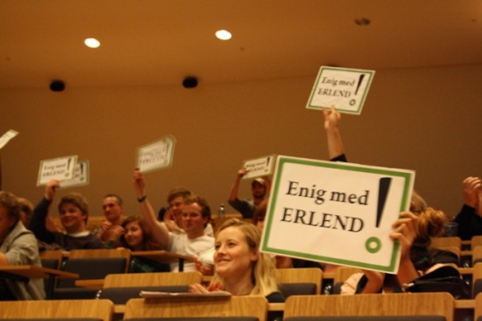  Mange var enige med Erlend om at engasjement vinner valget