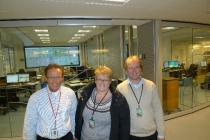 Direktør hos Shell i Kristiansund Gunnar A. Ervik, Trine Skei Grande og Jens Johan Hyvik.