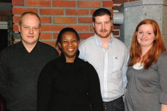  F.v. Ingar Sommerud, Prisca Massao, Andreas Hansen, Lene Hansen