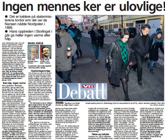  Faksimile Skei Grande og Solum Larsens kronikk i VG 20. januar 2011. 