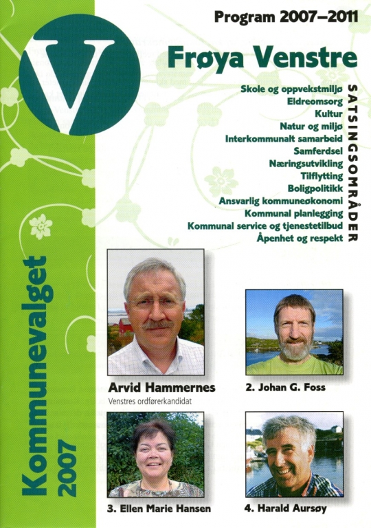 Frøya Venstre program 2007 forside