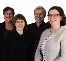Fra venstre: Nora A. Nilsen, Rita Torland, Lars Sommer Knudsen og Anja Berggård Endresen