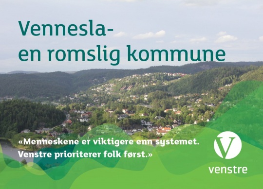 Vennesla Venstre Program-brosjyre forside