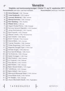 Orkdal Venstres liste 2011