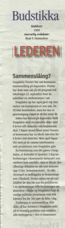 Leder, Budstikka