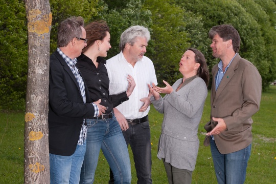  Stort engasjement preger Buskerud Venstres topp fem: Fra venstre: Helge Stiksrud, Rebekka Borsch, Runolv Stegane, Anne Kjersti Frøyen og Ståle Sørensen.