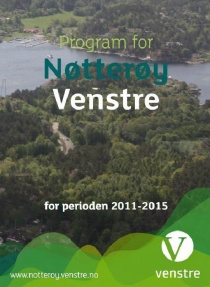 Forsiden til Nøtterøy Venstres valg program for perioden 2011-2015