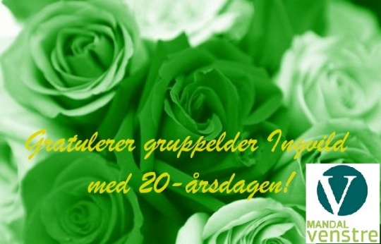 Gratulerer Ingvild 20 år