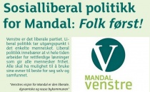Venstre Mandal - Sosialliberal politikk - Folk først