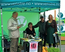 En engasjert Venstregjeng på stand