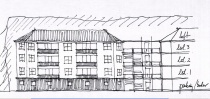  Skisse for leilighetsbygg i Hasalen