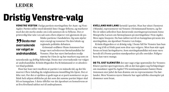 Fædrelandsvennen leder 301012
